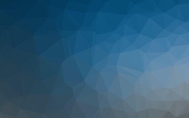 Dark BLUE vector shining triangular pattern. Creative illustration in halftone style with gradient. Completely new template for your business design.