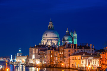 Plakat Dome of Basilica Santa Maria della Salute at Grand Canal in Venice, Italy