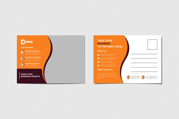 Corporate Business Double Sided Professional Postcard Vector Design, Event Card Design, Direct Mail EDDM Template, Invitation Design.