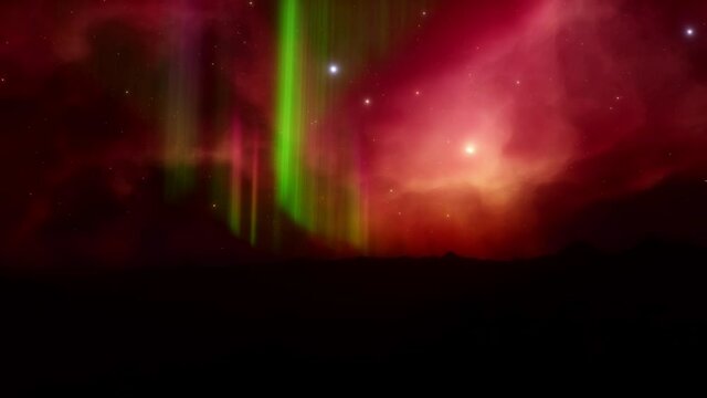 Northern Lights Iceland Polar Aurora Borealis, Northern Lights Norway Aurora Borealis, Northern Lights Canada Polar Aurora Borealis, Northern Lights Finland Aurora Borealis 4k Video Polar Animation