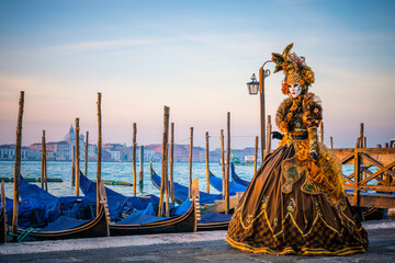 Famous carnival in Venice, Italy