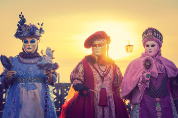 Famous carnival in Venice, Italy
