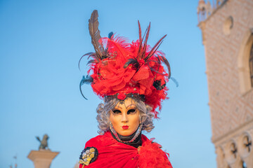 Famous carnival in Venice, Italy