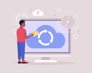 Cloud data storage concept