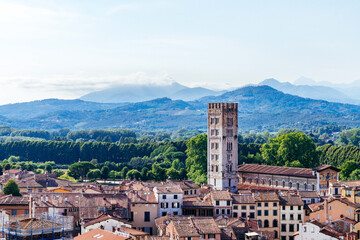 Obraz premium Lucca city skyline under the sunlight