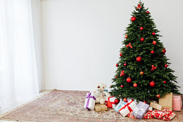 New Year's holiday gifts christmas tree pine