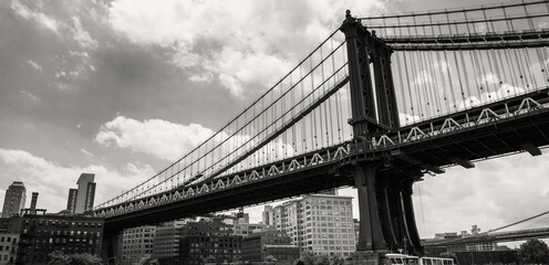 NEW YORK CITY - JUNE 2013: Manhattan Bridge on a sunny summer day