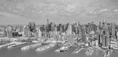 Aerial view of Manhattan skyline, New York City