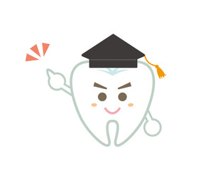 Tooth character illustration. Dentist . dental clinic　