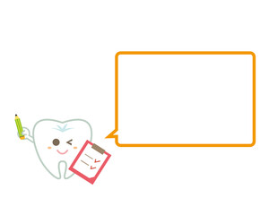 Obraz premium Tooth character illustration. Dentist. Heading. flame.