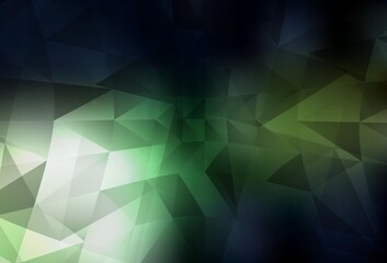 Fototapeta premium Dark Green vector abstract mosaic background.