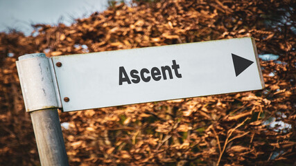 Street Sign to Ascent