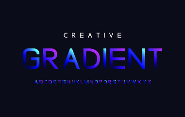 Modern gradient alphabet fonts. Typography for a festive, poster, banner. Vector element or template A to Z