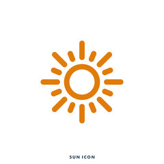 sun icon design logotype vector illustration