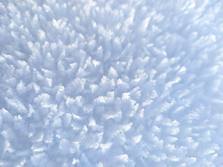 Christmas light background of snow