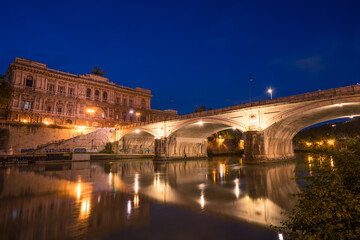 Obraz premium The Palace of Justice seen from the Ponte Umberto bridge in Rome, Italy