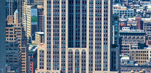 Skyscrapers textures of New York City, Manhattan buildings