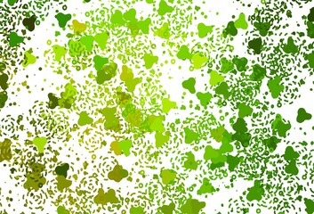 Light Green, Yellow vector background with abstract shapes.
