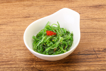 Asian traditional chukka salad in the bowl