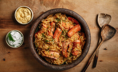 Roasted Sausage and Sauerkraut