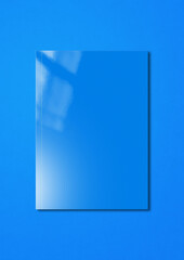Blue Booklet cover template on colorful background