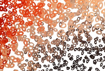 Light Red, Yellow vector pattern with spheres.