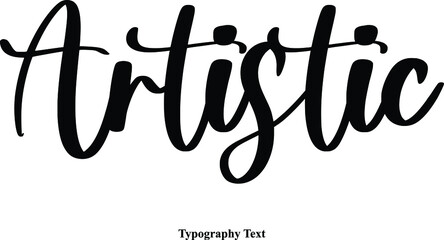 Artistic Cursive Calligraphy Text on White Background