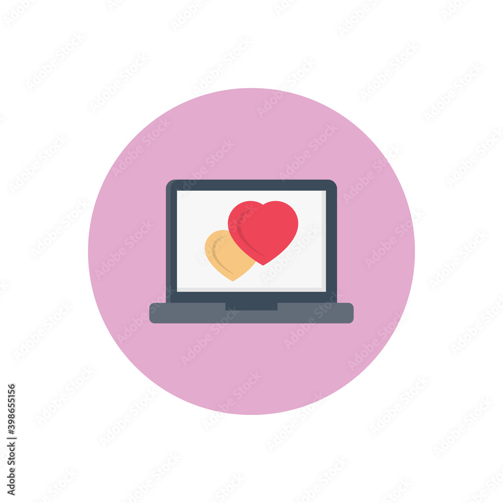 Sticker laptop heart