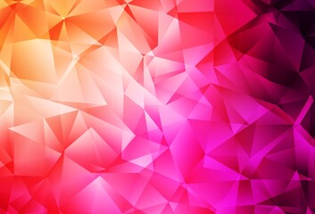 Fototapeta premium Light Pink, Yellow vector polygon abstract background.