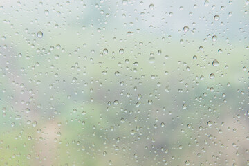Rain drops  on the window