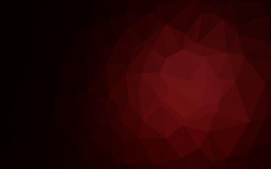 Fototapeta premium Dark Red vector abstract mosaic pattern. A completely new color illustration in a vague style. Triangular pattern for your business design.