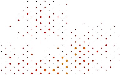 Light Red, Yellow vector template with circles. Beautiful colored illustration with blurred circles in nature style. Pattern for beautiful websites.