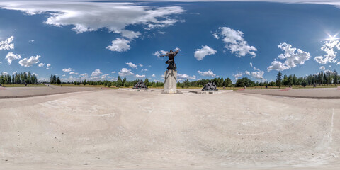 full seamless spherical hdri panorama 360 degrees view near Memorial complex in memory of the...