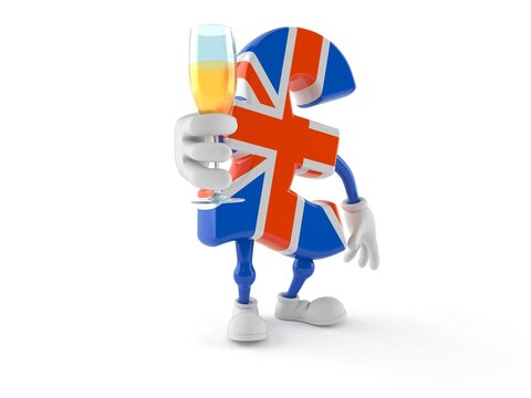 Pound currency character toasting