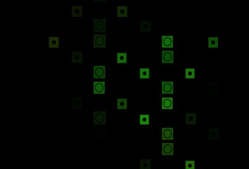 Dark Black vector cover in polygonal, circular style.