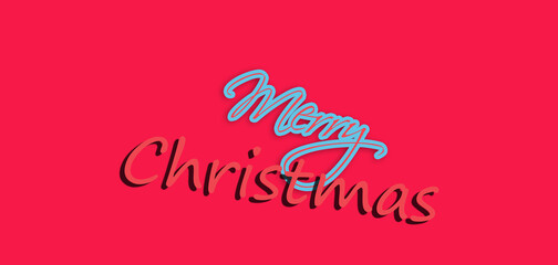 Merry Christmas Calligraphic Lettering background design