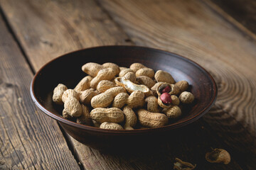 Peanuts in shell close-up