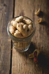 Peanuts in shell close-up