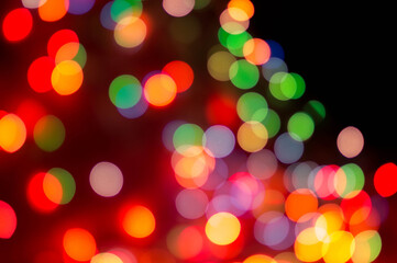 Boke festive multicolored round