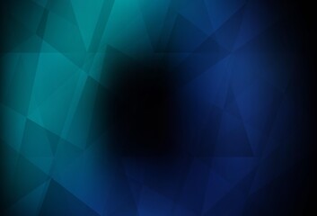 Obraz premium Dark BLUE vector polygon abstract background.