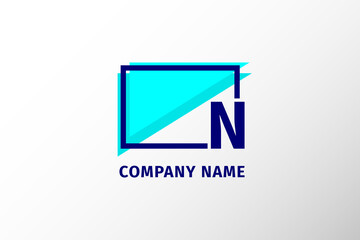 Fototapeta premium screen frame letter N. modern and stand out professional corporate logo