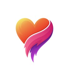 Love Feather Logo Design