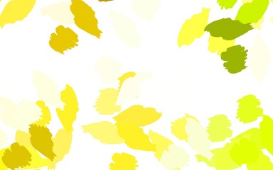 Light Green, Yellow vector backdrop with memphis shapes.