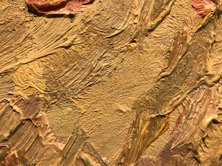 Creative background with abstract oil painted waves handmade surface. Liquid paint