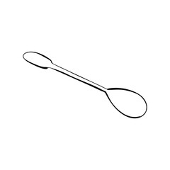 Doodle spoon, hand drawn vector.Use for design paper, greeting card, poster, sticker, banner, typography