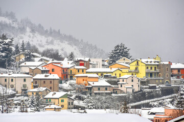 village in the snow