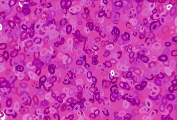 Light Purple vector background with bubbles.
