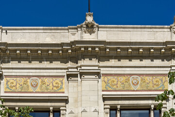 renovated facade of the Royal Zoological Society of Antwerp, Belgium