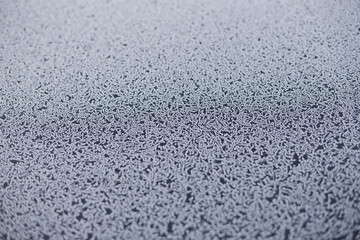 frost on a metal surface