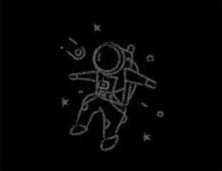 Obraz na płótnie Canvas Astronaut in spacesuit icon, Vector Design illustration.